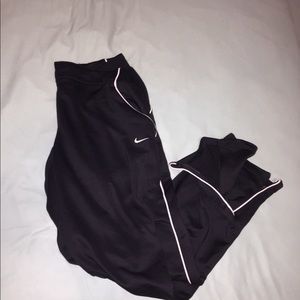 Black nike track pants